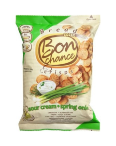 Bon Chance Spring Onion & Sour Cream Bread Chips 120g