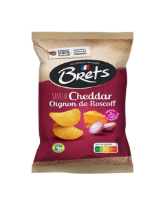 Brets Cheddar & Roscoff Onion 125gr