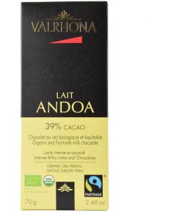 Valrhona - Milk Chocolate Andoa 39% ORG 70gr