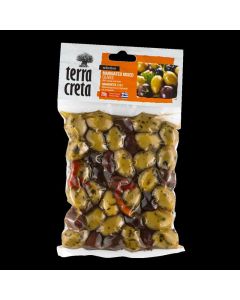 Terra Creta - Mixed marinated olives whole (unpitted) in vaccum bag 250gr