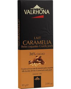 Valrhona - Milk Chocolate with Caramel and Crunchy pearls 36% cocoa 85gr